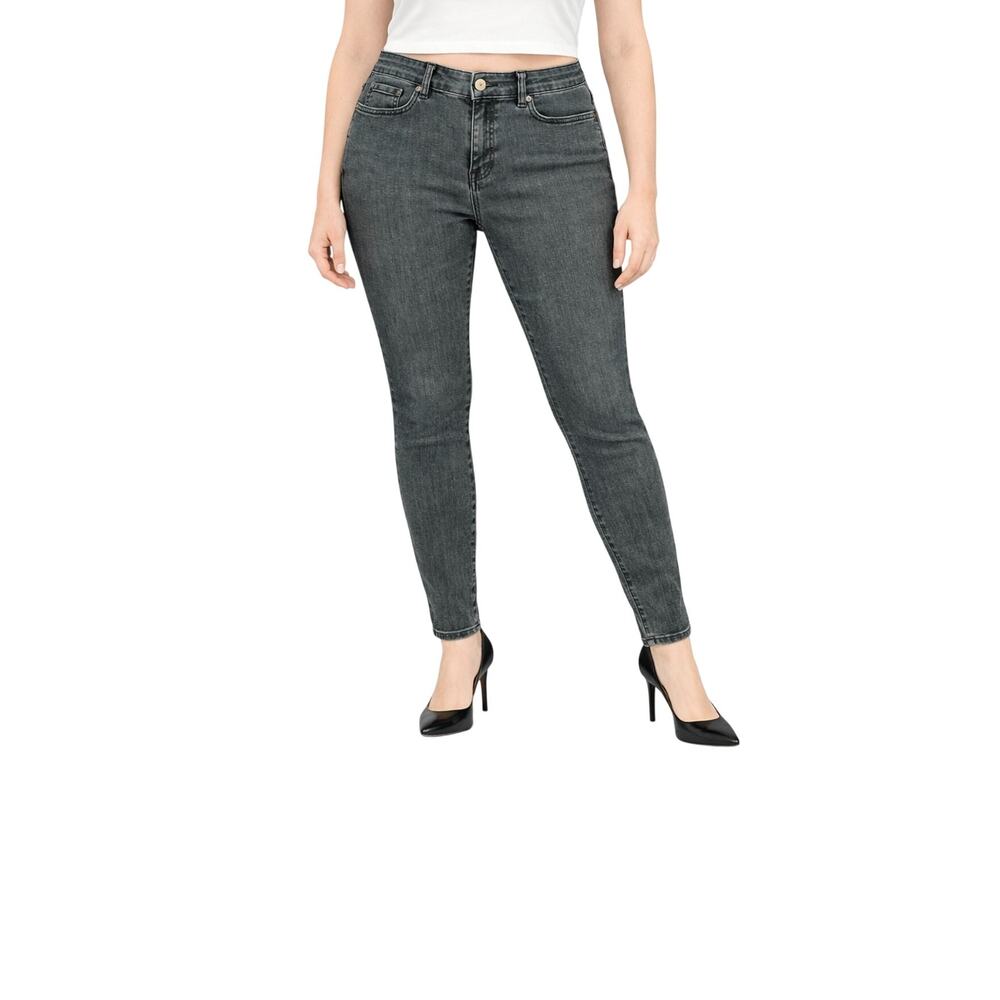 prAna Jeans Womens Size 8 Black Skinny Mid Rise Zip Front Pockets Light Wash